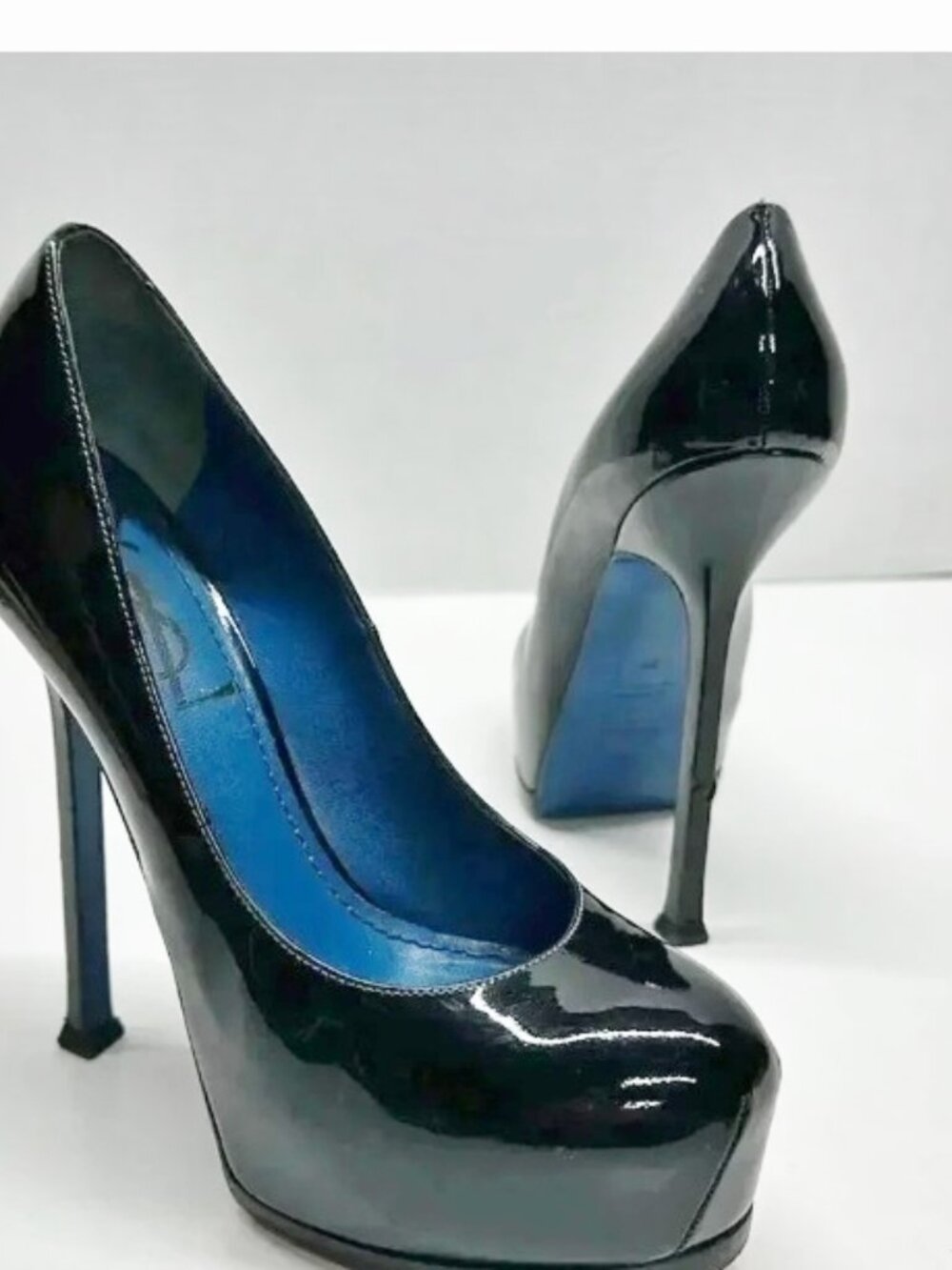 $995 YSL Saint Laurent Tribtoo 105 Nude Beige Patent Pumps Heels Shoes 41 10 COA - Picture 5 of 9